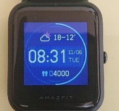 Amazfit Bipの初期画面 時計表示いろいろ